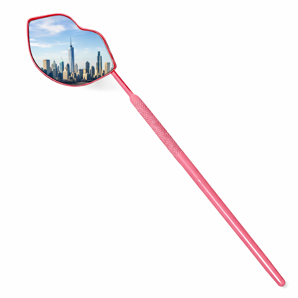 Pink Eyelash Lip Mirror